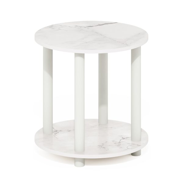 furinno Furinno Turn-N-Tube 2-Tier Round Wooden End Table