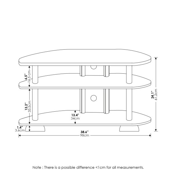 Furinno Furinno Turn-N-Tube 3-Tier 42 TV Entertainment Center