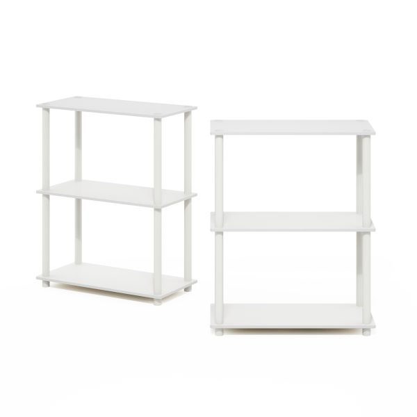 Furinno Furinno Turn-N-Tube 3-Tier Compact Multipurpose Shelf Display Rack Set Of 2