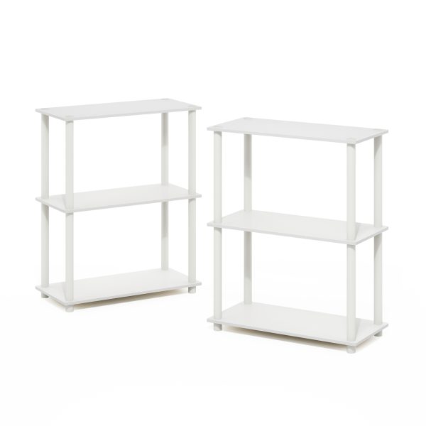 furinno Furinno Turn-N-Tube 3-Tier Compact Multipurpose Shelf Display Rack Set of 2