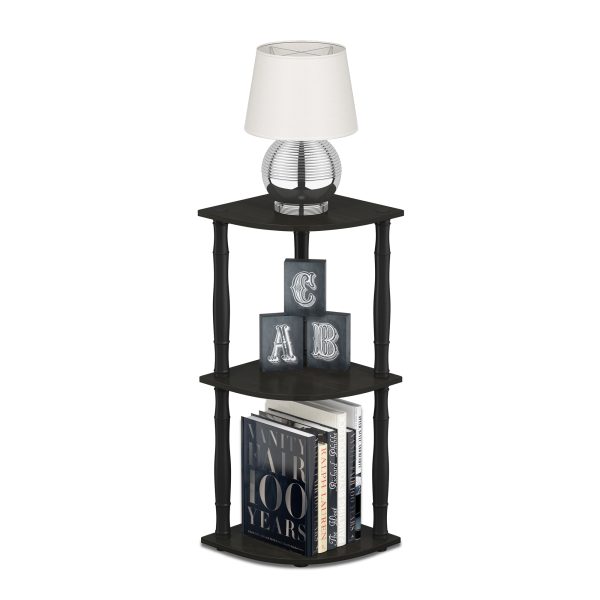 Furinno Furinno Turn-N-Tube 3-Tier Corner Display Rack Multipurpose Shelving Unit With Classic Tubes