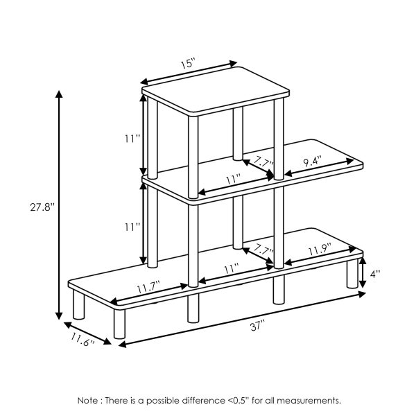Furinno Furinno Turn-N-Tube 3-Tier Design Display Rack