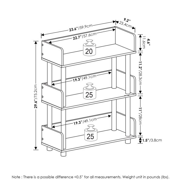 Furinno Furinno Turn-N-Tube 3-Tier Toolless Display Rack