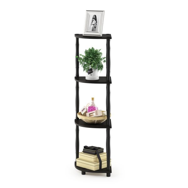 Furinno Furinno Turn-N-Tube 4-Tier Corner Display Rack Multipurpose Shelving Unit With Classic Tubes
