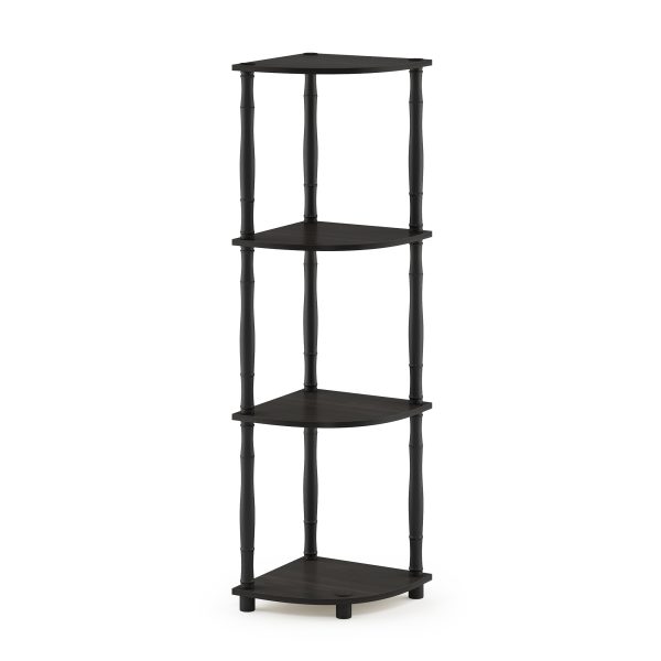furinno Furinno Turn-N-Tube 4-Tier Corner Display Rack Multipurpose Shelving Unit with Classic Tubes