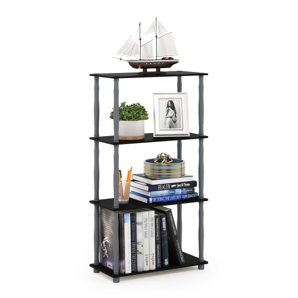 Furinno Furinno Turn-N-Tube 4-Tier Multipurpose Shelf Display Rack With Classic Tubes