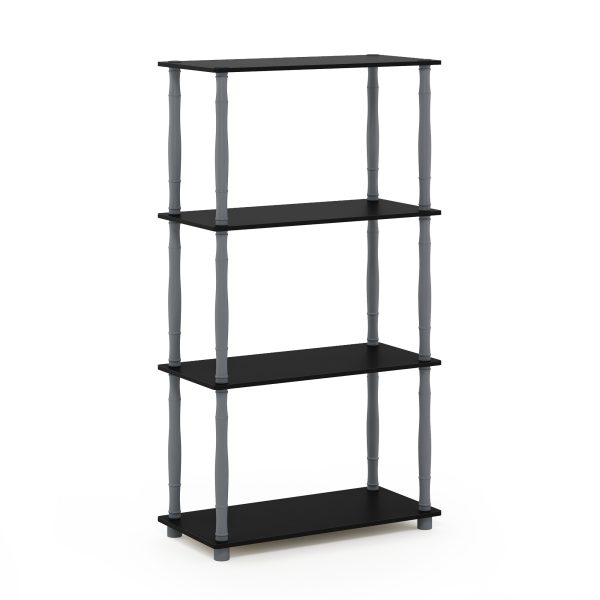furinno Furinno Turn-N-Tube 4-Tier Multipurpose Shelf Display Rack with Classic Tubes