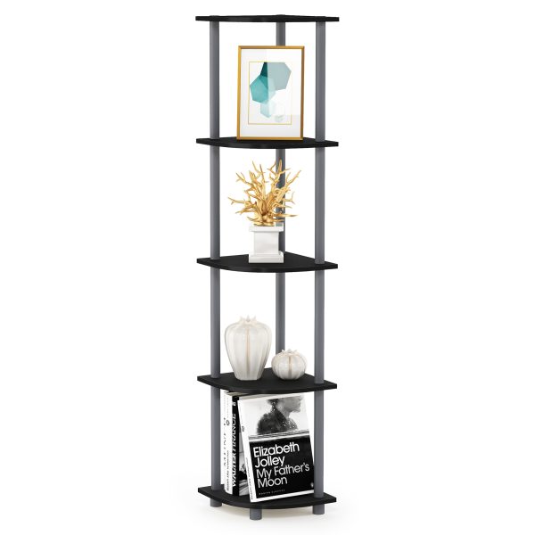 Furinno Furinno Turn-N-Tube 5 Tier Corner Display Rack Multipurpose Shelving Unit