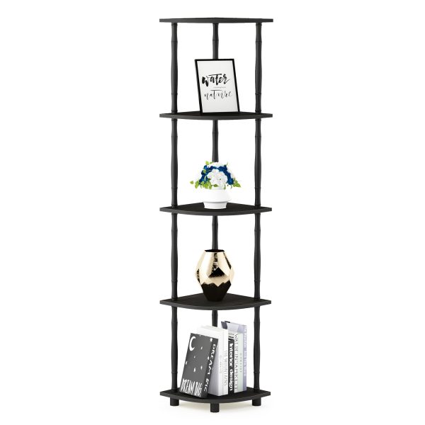 Furinno Furinno Turn-N-Tube 5 Tier Corner Display Rack Multipurpose Shelving Unit With Classic Tubes