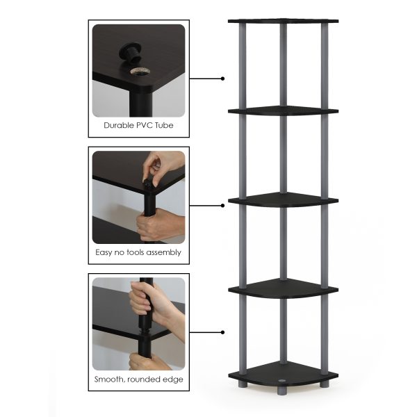 Furinno Furinno Turn-N-Tube 5-Tier Corner Multipurpose Display Shelves