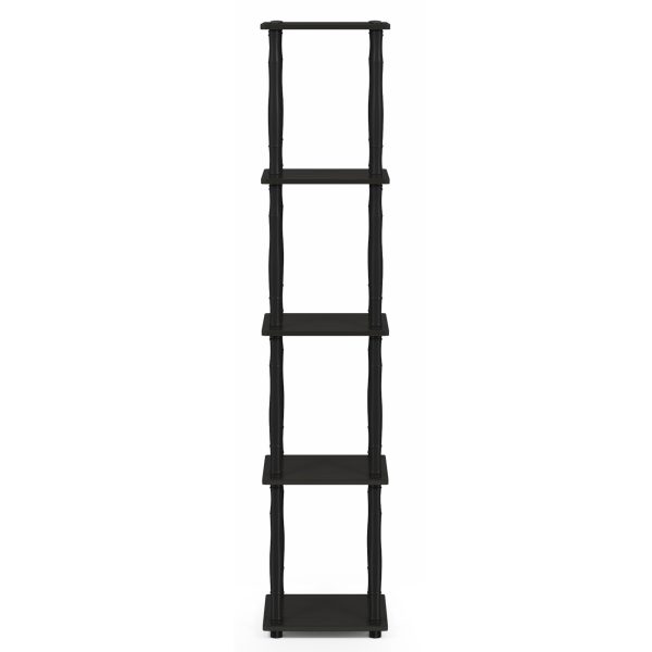 Furinno Furinno Turn-N-Tube 5-Tier Corner Square Rack Display Shelf With Classic Tube