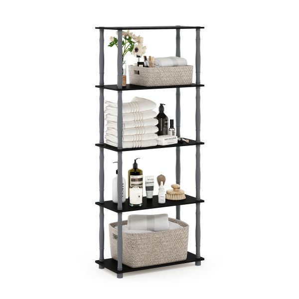 Furinno Furinno Turn-N-Tube 5-Tier Multipurpose Shelf Display Rack With Classic Tubes