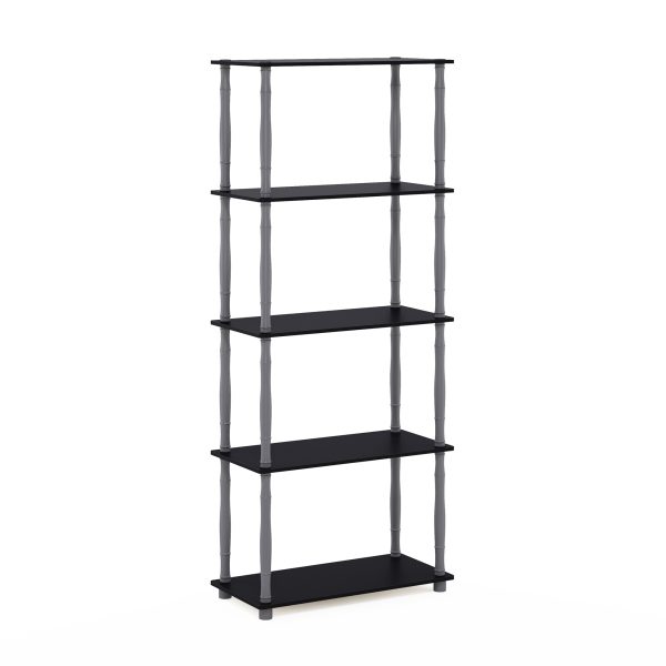 furinno Furinno Turn-N-Tube 5-Tier Multipurpose Shelf Display Rack with Classic Tubes