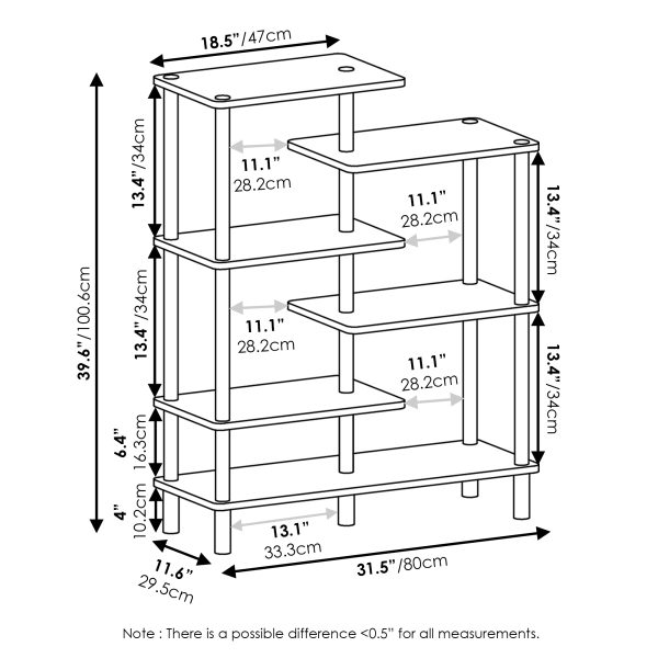 Furinno Furinno Turn-N-Tube 6-Tier Accent Display Rack