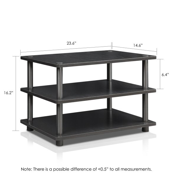 Furinno Furinno Turn-N-Tube Easy Assembly 3-Tier Corner TV Stand For TV Up To 25 Inch
