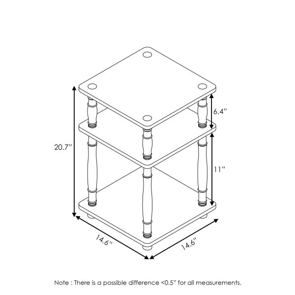 Furinno Furinno Turn-N-Tube Easy Assembly Multipurpose Shelf With Classic Tubes