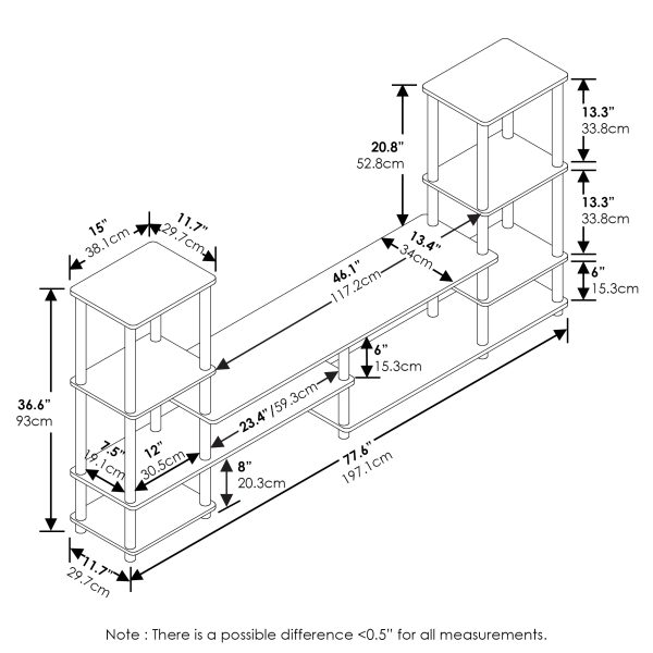 Furinno Furinno Turn-N-Tube Grand Entertainment Center For TV Up To 50 Inch