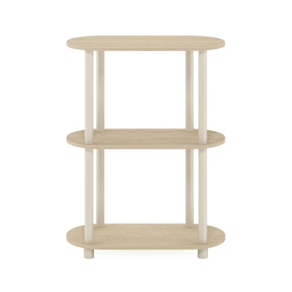 Furinno Furinno Turn-N-Tube No Tools 3-Tier Modern Oval Side Display Rack