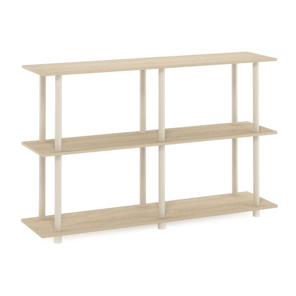 furinno Furinno Turn-N-Tube No Tools 3-Tier Modern Rectangle Side Display Rack