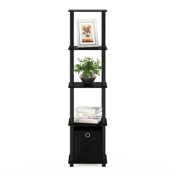 Furinno Furinno Turn-N-Tube No Tools 5-Tier Display Decorative Shelf With Bin