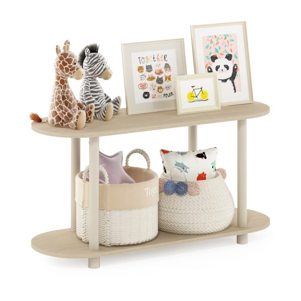 Furinno Furinno Turn-N-Tube No Tools Modern Oval Side Table