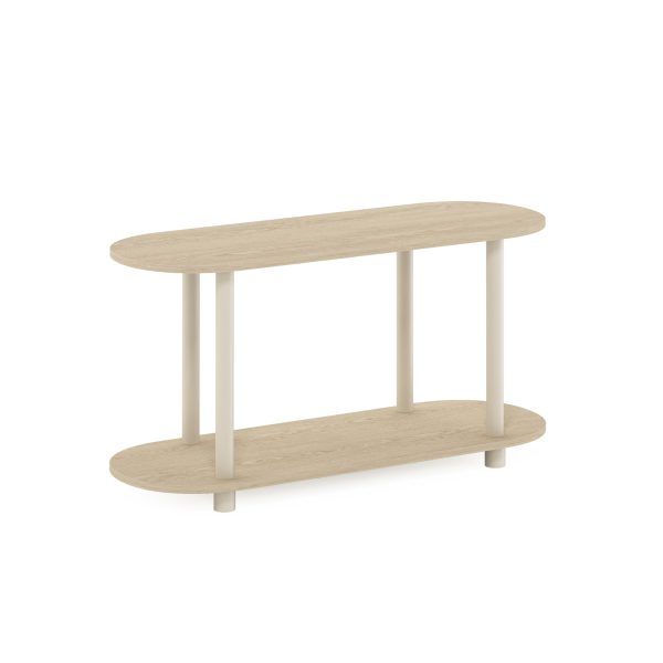 furinno Furinno Turn-N-Tube No Tools Modern Oval Side Table