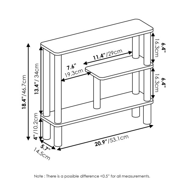 Furinno Furinno Turn-N-Tube Slim Space Saving Storage Rack