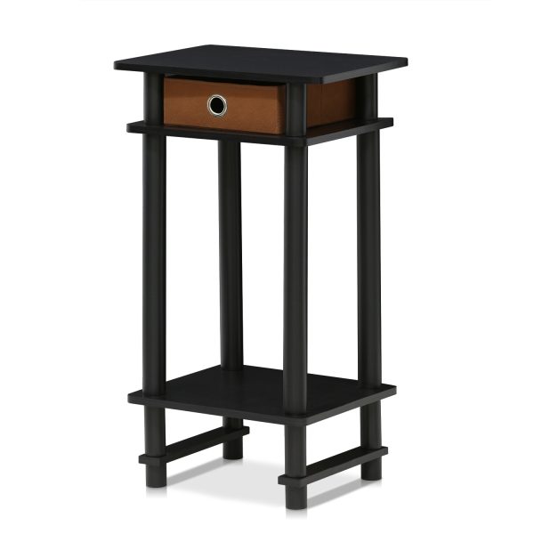 furinno Furinno Turn-N-Tube Tall End Table with Bin