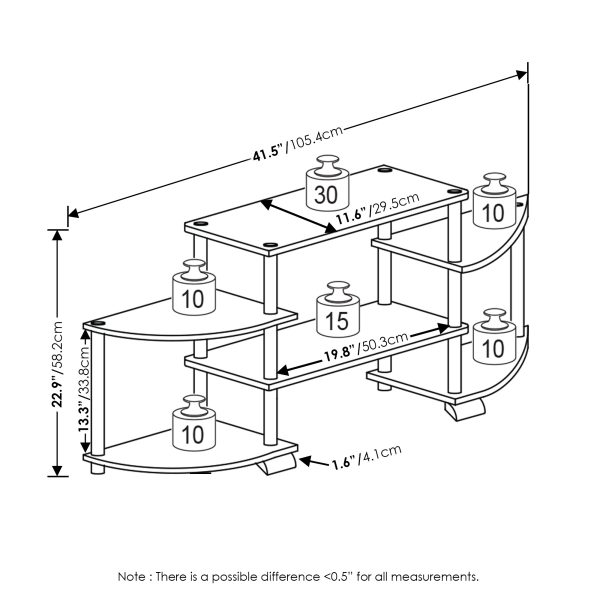 Furinno Furinno Turn-N-Tube TV Entertainment Center For TV Up To 25 Inch