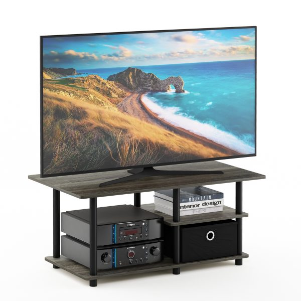 Furinno Furinno Turn-N-Tube TV Stand For TV Up To 45 Inch With Storage Bin