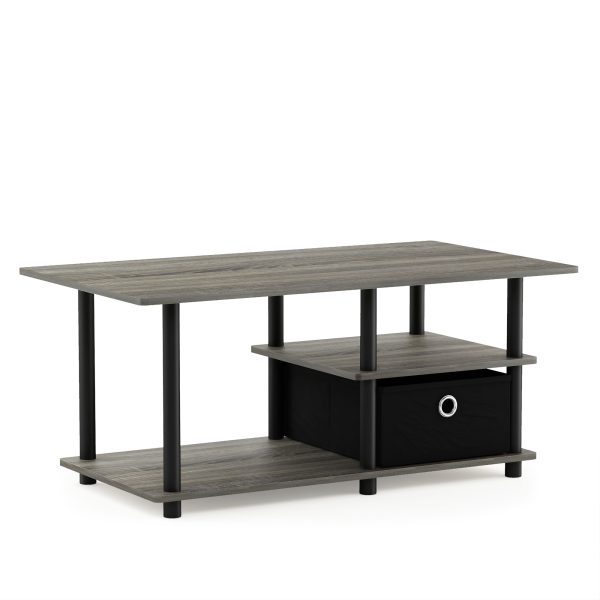 furinno Furinno Turn-N-Tube TV Stand for TV up to 45 Inch with Storage Bin
