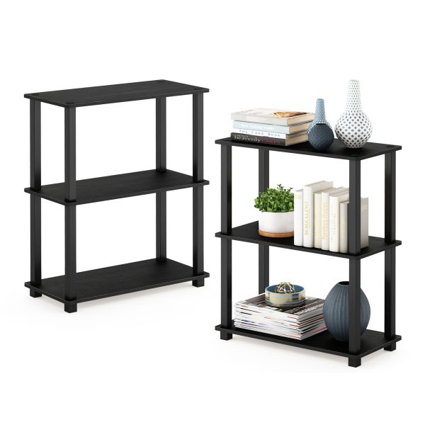 Furinno Furinno Turn-S-Tube 3-Tier Compact Multipurpose Shelf Display Rack With Square Tube Set Of 2