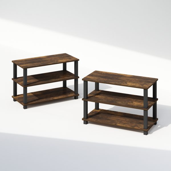 furinno Furinno Turn-S-Tube 3-Tier Multipurpose Standing Shelves Set of 2