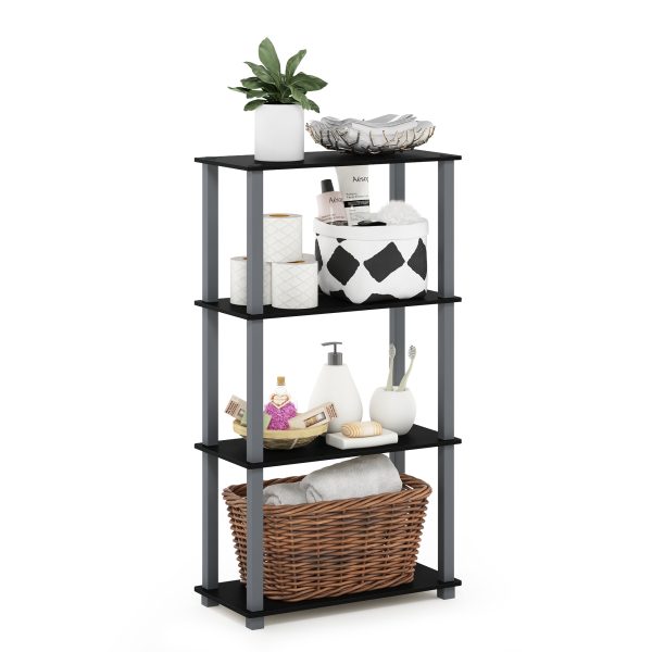 Furinno Furinno Turn-S-Tube 4-Tier Multipurpose Shelf Display Rack With Square Tube