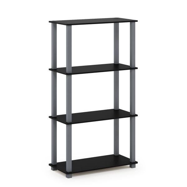 furinno Furinno Turn-S-Tube 4-Tier Multipurpose Shelf Display Rack with Square Tube