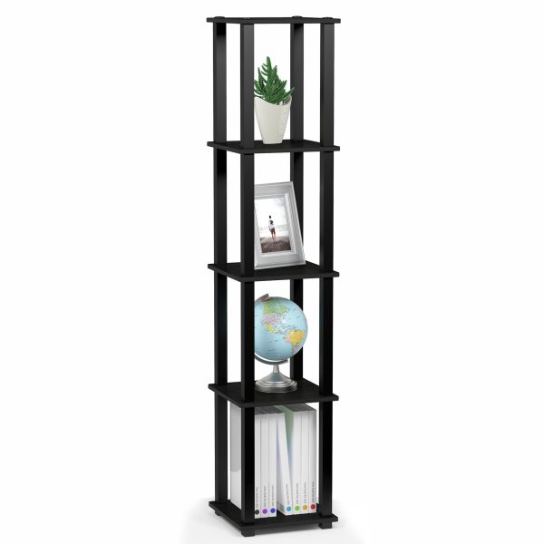 Furinno Furinno Turn-S-Tube 5-Tier Corner Square Rack Display Shelf With Square Tube