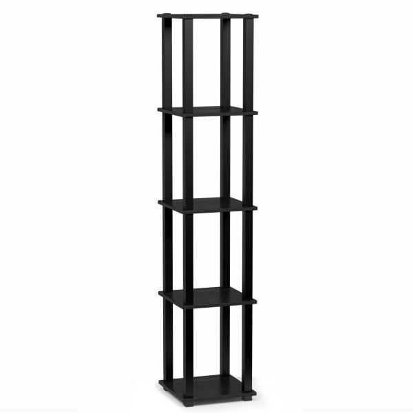 furinno Furinno Turn-S-Tube 5-Tier Corner Square Rack Display Shelf with Square Tube