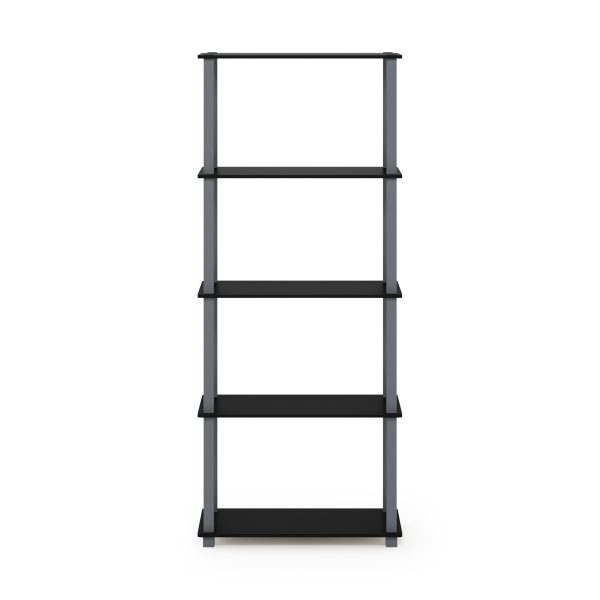 Furinno Furinno Turn-S-Tube 5-Tier Multipurpose Shelf Display Rack With Square Tubes