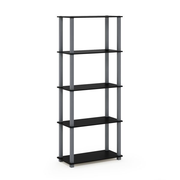 furinno Furinno Turn-S-Tube 5-Tier Multipurpose Shelf Display Rack with Square Tubes