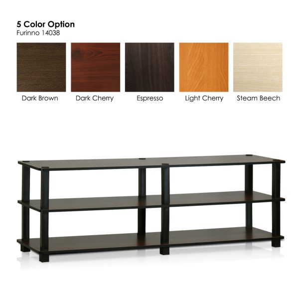 Furinno Furinno Turn-S-Tube No Tools 3-Tier Entertainment TV Stands