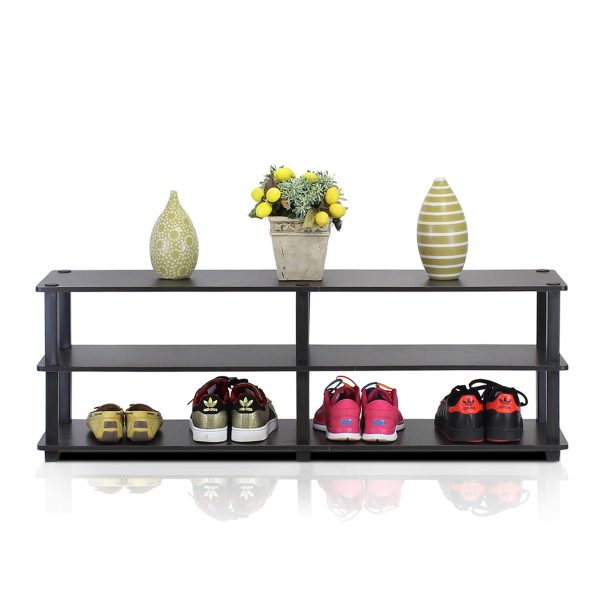 Furinno Furinno Turn-S-Tube No Tools 3-Tier Wide Shoe Storage Rack