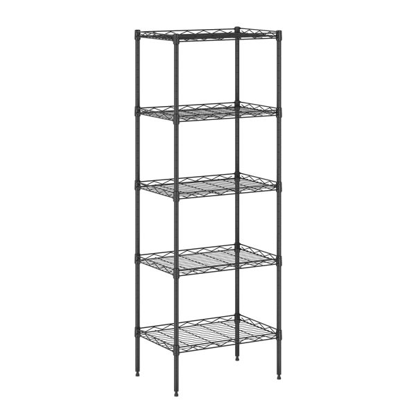 furinno Furinno Wayar 5-Tier Metal Storage Shelf Rack 17 x 12 x 48