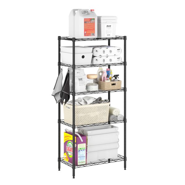 Furinno Furinno Wayar 5-Tier Metal Storage Shelf Rack 21 X 12 X 48