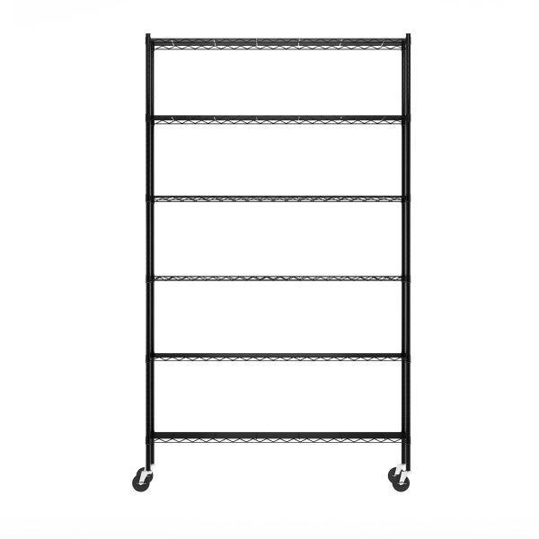 Furinno Furinno Wayar 6-Tier Metal Storage Shelf Rack 48 X 18 X 82