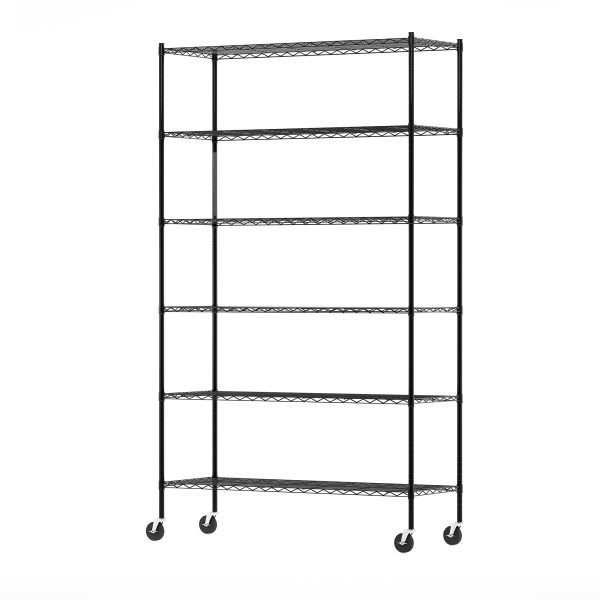furinno Furinno Wayar 6-Tier Metal Storage Shelf Rack 48 x 18 x 82