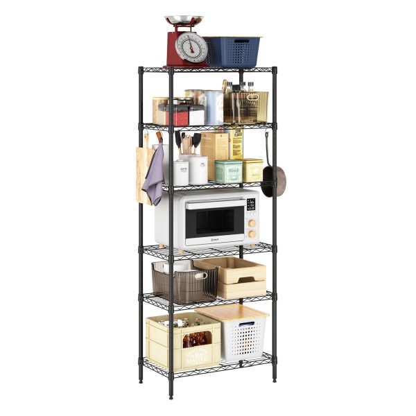 Furinno Furinno Wayar 6-Tier Stackable Metal Storage Shelf Rack 23 X 13 X 59