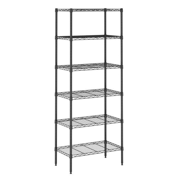 furinno Furinno Wayar 6-Tier Stackable Metal Storage Shelf Rack 23 x 13 x 59