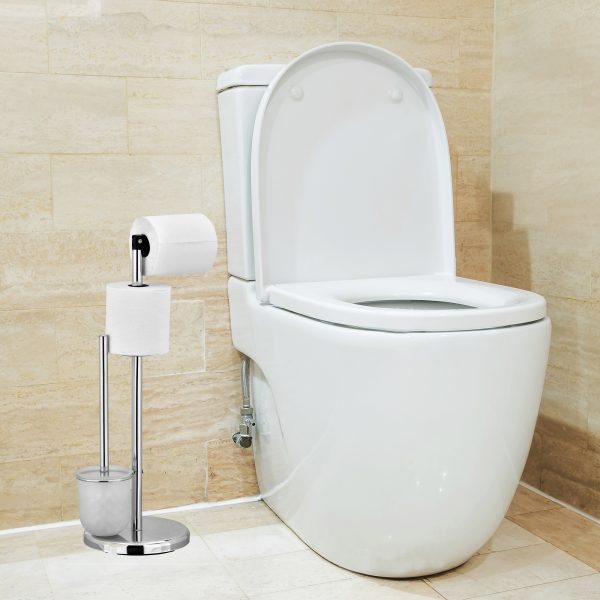 Furinno Furinno Wayar Toilet Paper Holder With Brush Stand Chrome