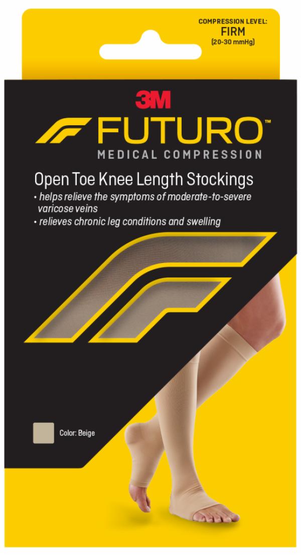 futuro FUTURO Therapeutic Open Toe Knee Length Stockings for Men & Women