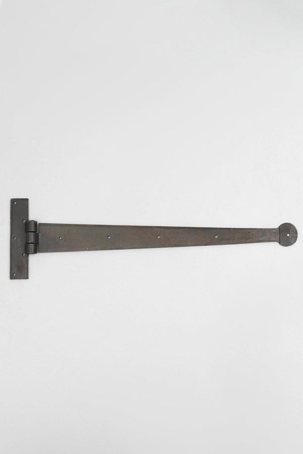 G Decor 18" Coinbase Hand Forged T Hinges Pair In Beeswax Finish